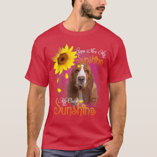 My Sunshine Basset Hound Dog With Sunflowers  T-Shirt