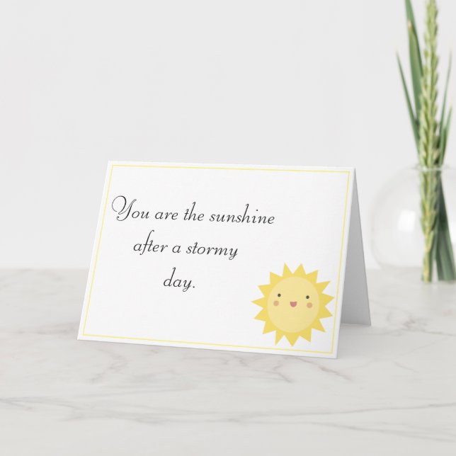 My Sunshine Blank Inside Greeting Card (Front)