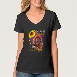 My Sunshine Cocker Spaniel Dog With Sunflowers T-Shirt