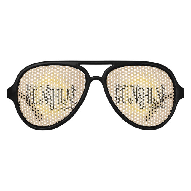 My Sunshine on Burlap Aviator Sunglasses (Front)