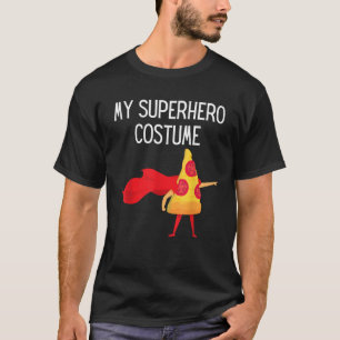 My Superhero Pizza with Cape Halloween Costume Fun T-Shirt