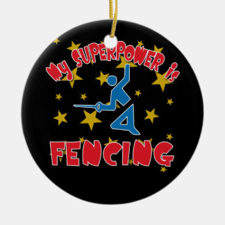 My Superpower is Fencing Ceramic Tree Decoration