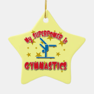 My Superpower is Gymnastics Ceramic Tree Decoration