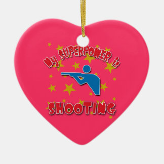 My Superpower is Shooting Ceramic Tree Decoration