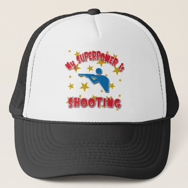 My Superpower is Shooting Trucker Hat (Front)