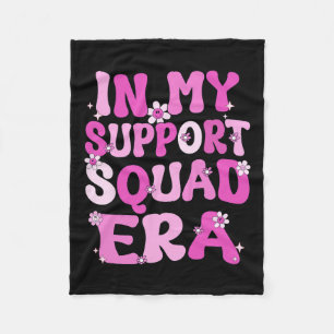My Support Squad Era Groovy Breast Cancer Awarenes Fleece Blanket
