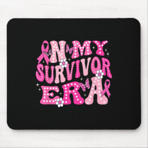 My Survivor Era Pink Groovy Retro Breast Cancer Aw Mouse Pad
