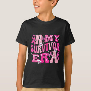 My Survivor Era Pink Groovy Retro Breast Cancer Aw T-Shirt