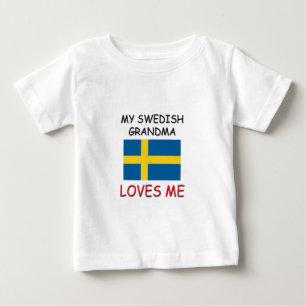 My Swedish Grandma Loves Me Baby T-Shirt