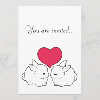 My Sweet Bunny Love Vengeance Wedding Invitation