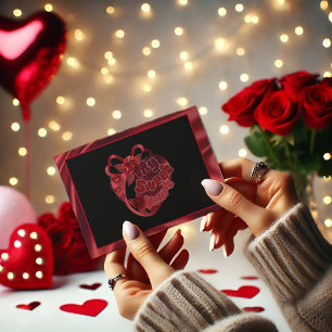 My Sweet Heart Red Shiny Valentine Postcard