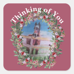 my sweet jamie thinking of you square sticker