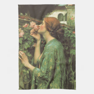 My Sweet Rose, or Soul of the Rose by Waterhouse Tea Towel