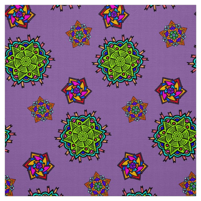 My symetrical Doodle Pattern #1 Fabric (Swatch)