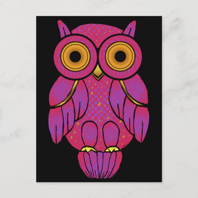 My$t Owl Midnight Postcard (Front)