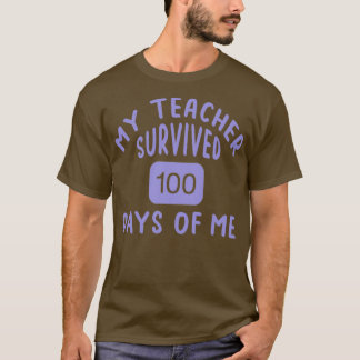 My Teacher Survived 100 Days Of Me 5 T-Shirt