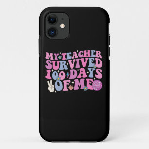 My Teacher Survived 100 Days Of Me Disco Groovy Case-Mate iPhone Case