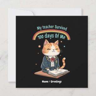 My Teacher Survived 100 Days of Me Invitation