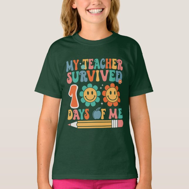 My Teacher Survived 100 Days of Me T-Shirt (Front)