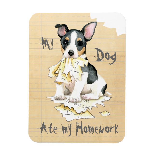 My Teddy Roosevelt Terrier Ate My Homework Magnet (Vertical)