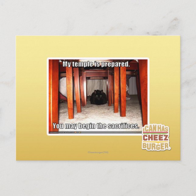 My temple is prepared. postcard (Front)