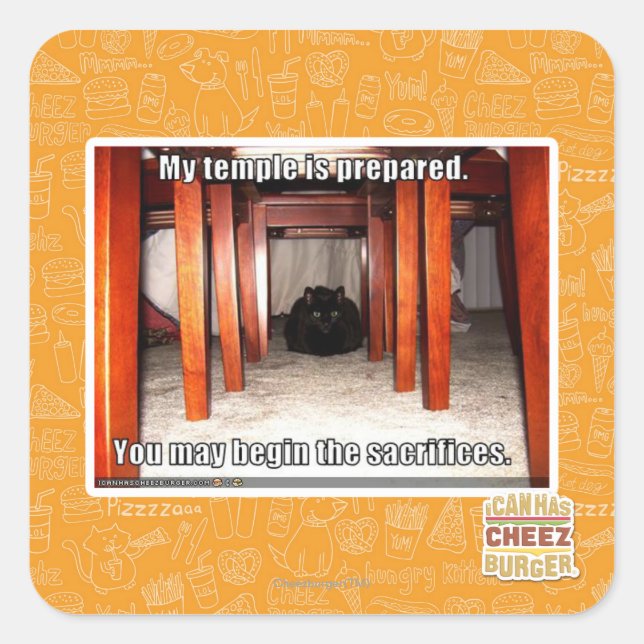 My temple is prepared. square sticker (Front)