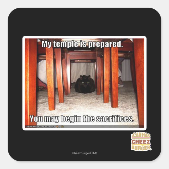 My temple is prepared. square sticker (Front)