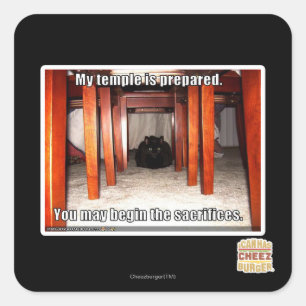 My temple is prepared. square sticker