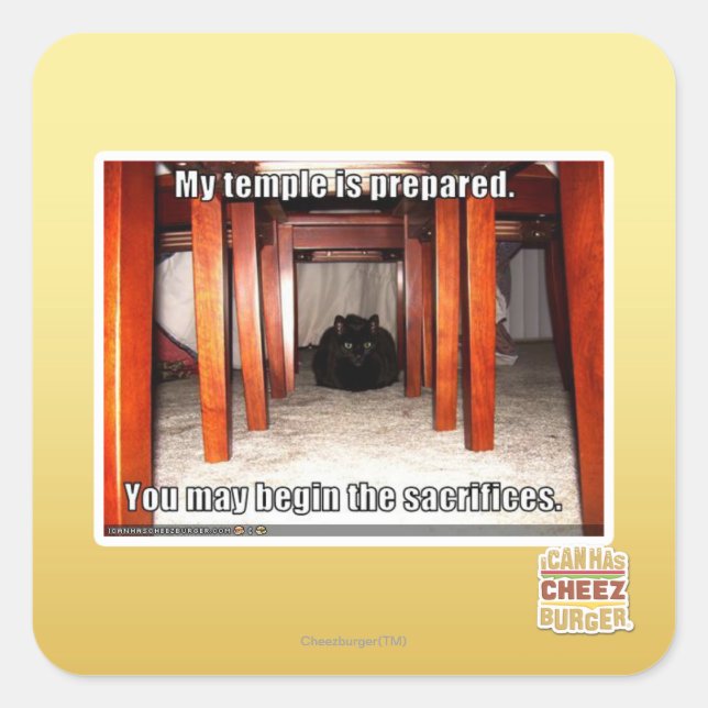 My temple is prepared. square sticker (Front)