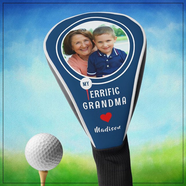 My Terrific Grandma Personalised Golfer Photo * Golf Head Cover (Creator Uploaded)