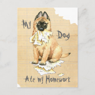 My Tervuren Ate My Homework Postcard