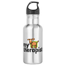 My Therapist Dog Stainless Steel Water Bottle