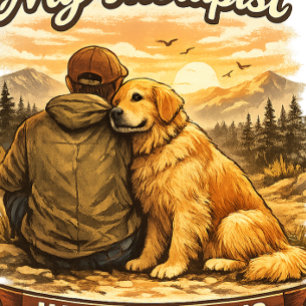 My Therapist Has Four Paws Dog Lover Sticker