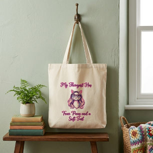 My Therapist Has Four Paws Soft Tail Cat Lover Tote Bag