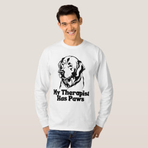 My Therapist Has Paws Dog Emotional Support T-Shirt