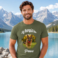 My therapist has paws dog photo green