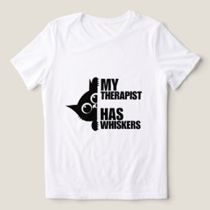 My Therapist Has Whiskers Cat Humour  Tri-Blend Shirt