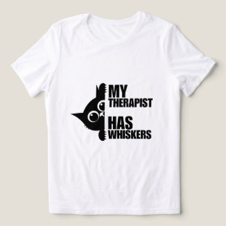 My Therapist Has Whiskers Cat Humour  Tri-Blend Shirt