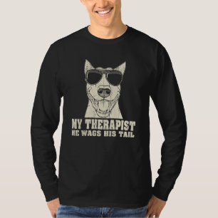 My Therapist He Wags His Tail Bull Terrier T-Shirt