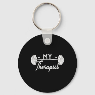 My Therapist Weight Lifting Workout  Key Ring