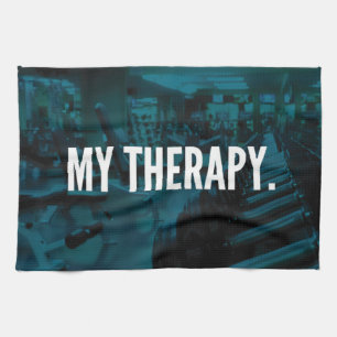 MY THERAPY - Bodybuilding Workout Motivational Tea Towel