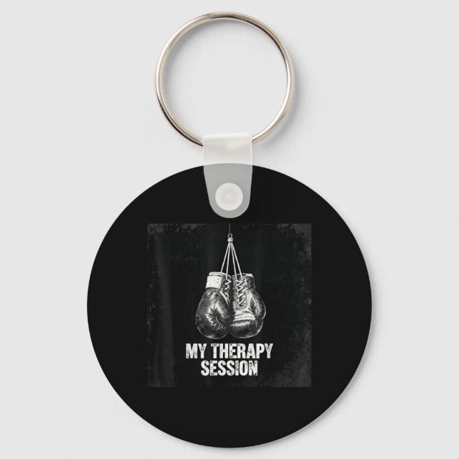 My Therapy Session Boxing Key Ring (Front)
