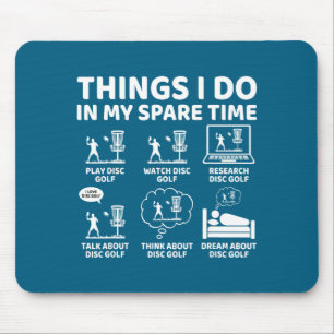 My Things Spare Time Disc Golf Mouse Pad