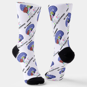 My Thinking Cannot Be Outsourced Brain Anatomy Socks