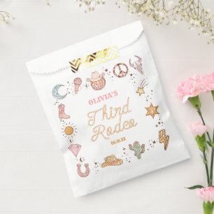 My Third Rodeo Disco Cowgirl 3rd Birthday Party Favour Bags
