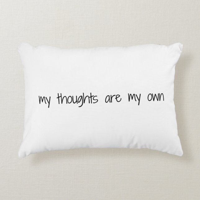 My Thoughts Accent Pillow (Front)