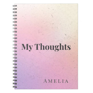 My Thoughts Aesthetic Notebook