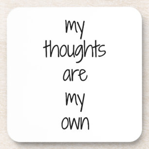 My Thoughts Hard Plastic Coaster