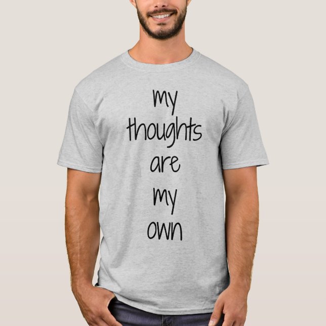 My Thoughts Men's Basic T-Shirt (Front)