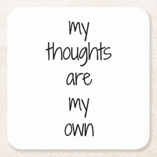 My Thoughts Paper Coaster